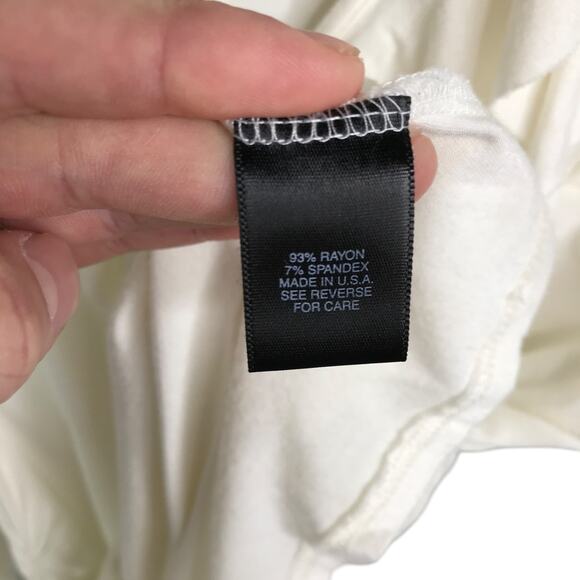 Arden B Blouse Women S Boho Festival Y2K White Cut Out Ruffle V Neck Long Sleeve - Picture 9 of 9